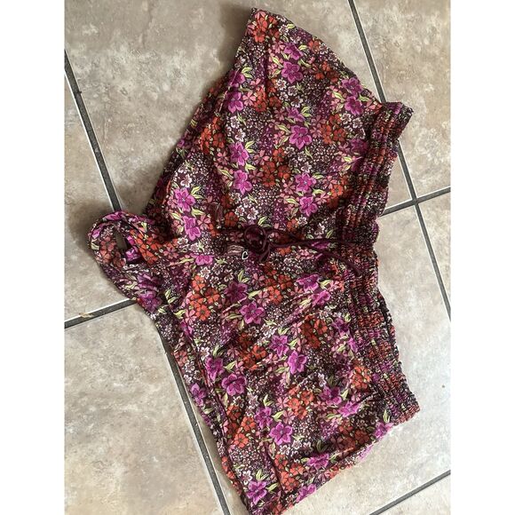 Victorias Secret L Printed Lightweight Tasseled Shorts Cotton Blend - Picture 2 of 5